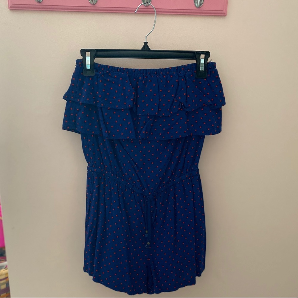 Aeropostale Strapless Navy Romper